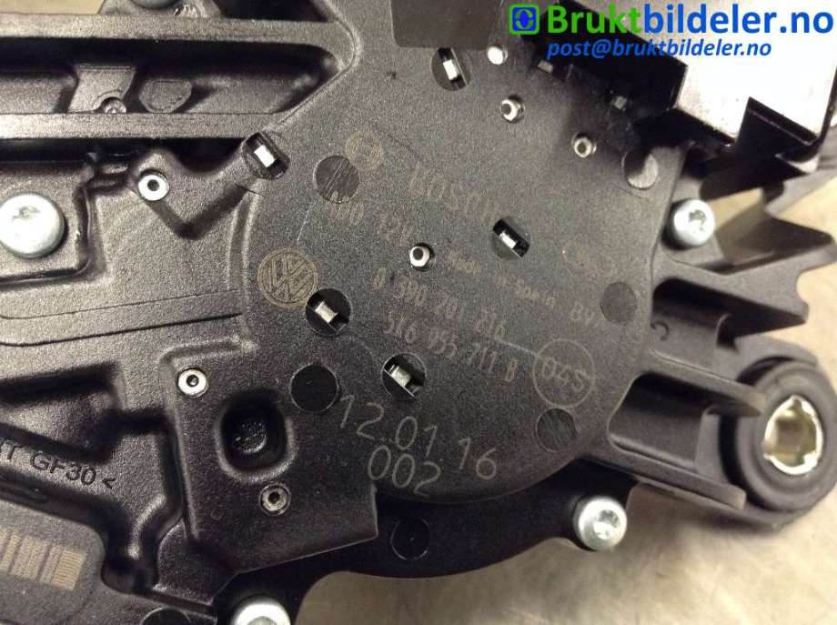 Viskermotor bakrute til VW Sharan 2010-->> (Type II)  (VOLKSWAGEN|5K6 955 711 B|0 390 201 216|)