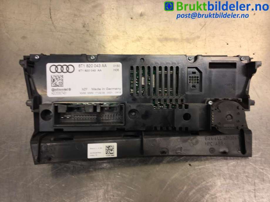 Varmeapparat betjening til Audi A5 2007-2016 (Type I)  (AUDI|8T1 820 043 AA|A2C53307431|)
