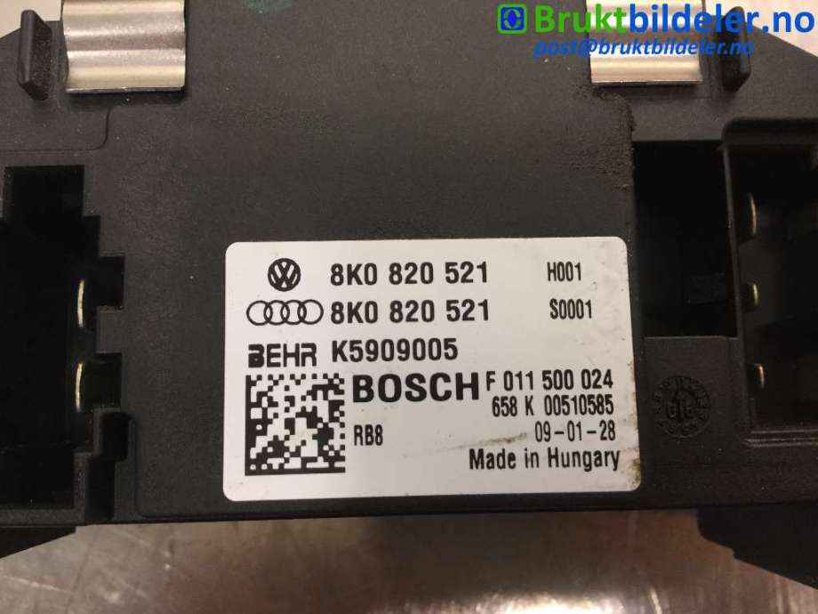 Varmeapparat motstand til Audi A5 2007-2016 (Type I) (AUDI|8K0 820 521|F 011 500 024|K5909005)