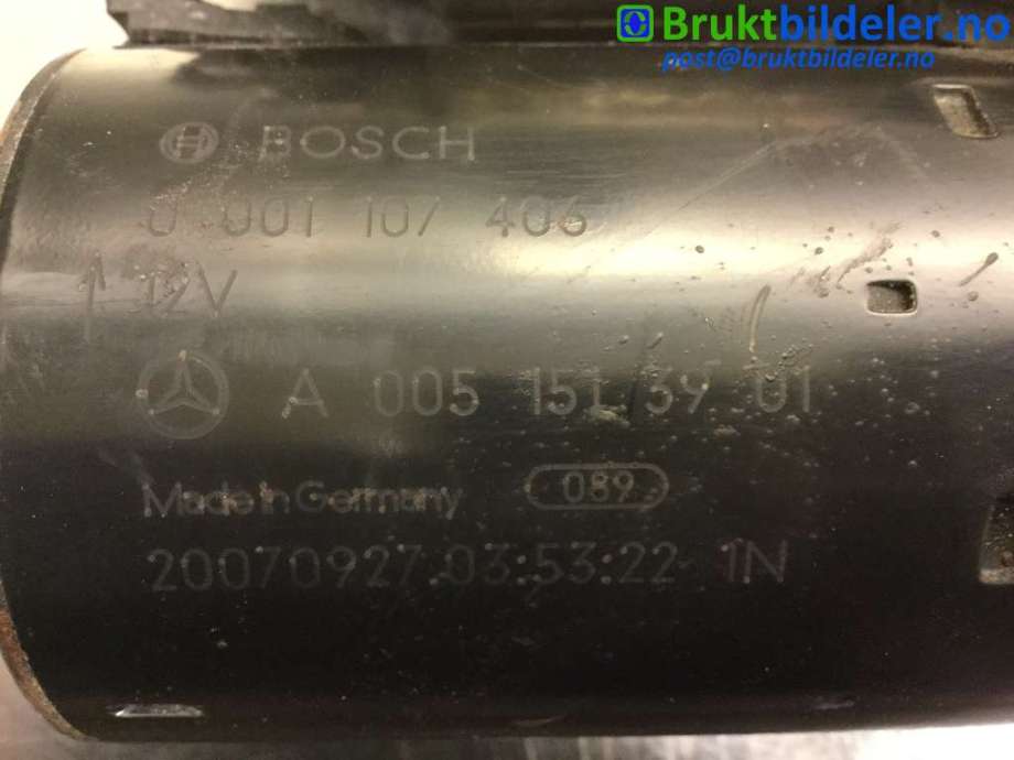 Starter til Mercedes C-Klasse 2007-2011 (Fase 1) (W204) (W204) (MERCEDES|A 005 151 39 01|0 001 107 406|)