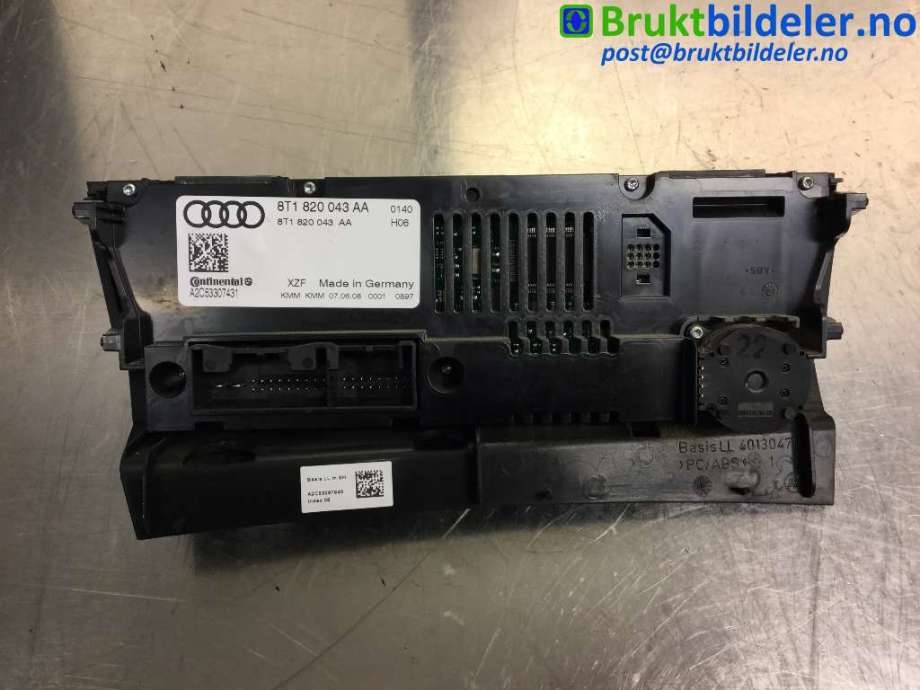 Varmeapparat betjening til Audi A4 2007-2014 (Type IV) (B8) (B8) (AUDI|8T1 820 043 AA|A2C53307431|)