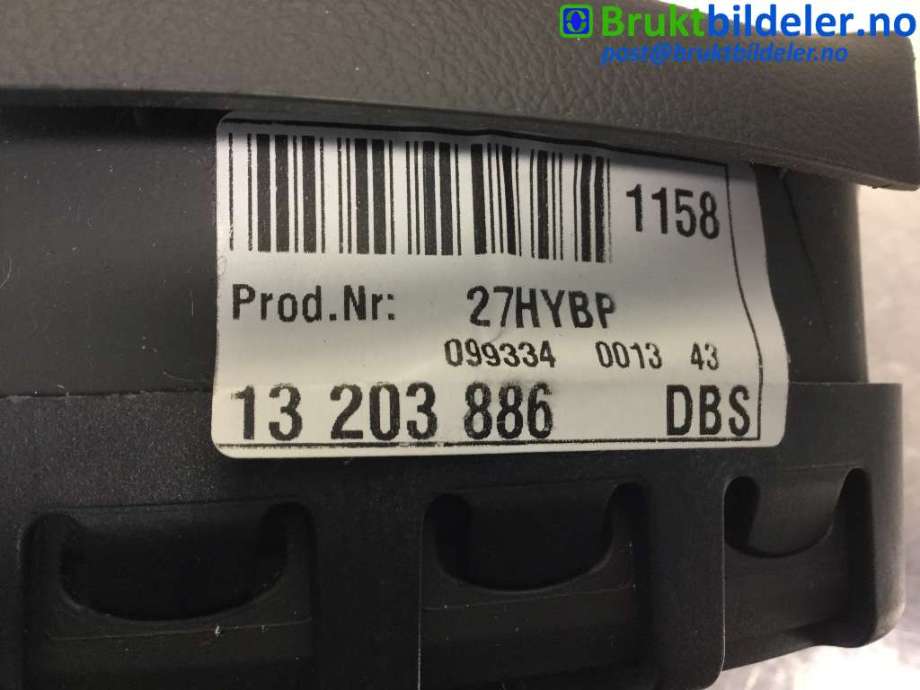Airbag rattpute til Opel Vectra C 2005-2008 (Type II) (OPEL|13 203 886|)