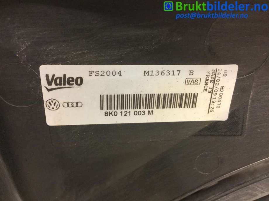 Kjølevifte til Audi A5 2007-2016 (Type I) (AUDI|8K0 959 455 F|8K0 121 003 M|8K0 959 455 G)