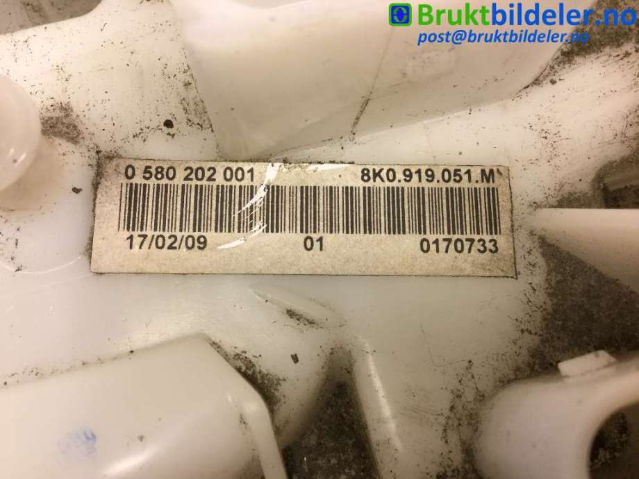 Bensinpumpe elektrisk til Audi A5 2007-2016 (Type I) (AUDI|8K0 919 051 M|0 580 202 001|)