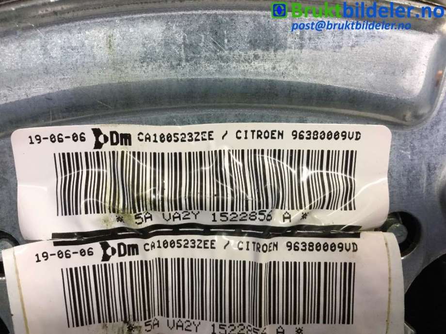 Airbag rattpute til Citroën C3 2002-2009 (Type I)  (CITROEN|96380009VD|)