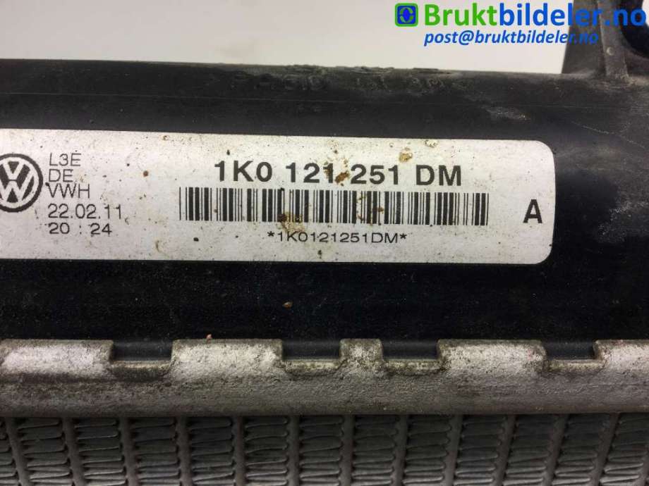 Radiator (manuell gir) til Audi A3 2009-2012 (Type II, Fase 2)  (AUDI|1K0 121 251 DM|)