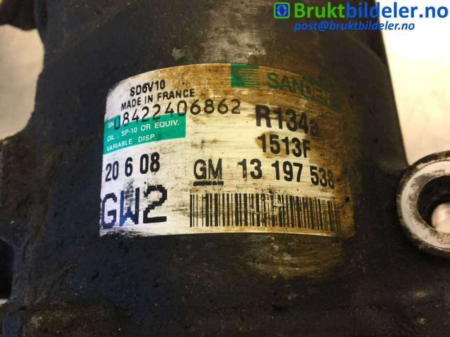 Aircondition kompressor til Opel Combo C 2002-2011 (OPEL|13197538|)