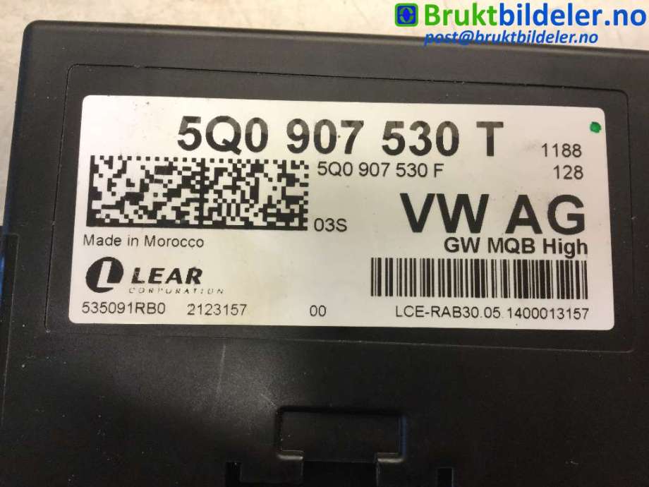 Styreenhet diverse til VW Golf Sportsvan 2014-2018  (VOLKSWAGEN|5Q0 907 530 T|)