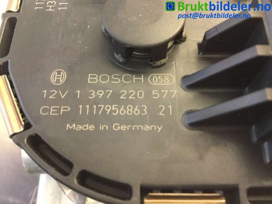 Viskermotor frontrute til Peugeot 3008 2009-2016 (Type I)  (PEUGEOT|9671062380|1 397 220 577|3 397 021 289)