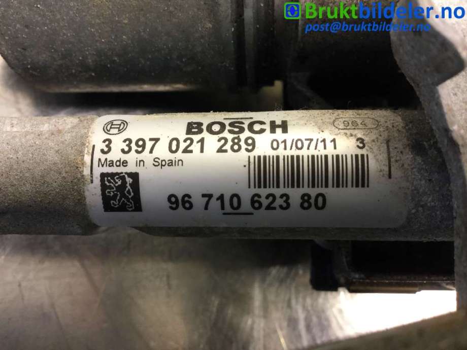 Viskermotor frontrute til Peugeot 3008 2009-2016 (Type I)  (PEUGEOT|9671062380|1 397 220 577|3 397 021 289)