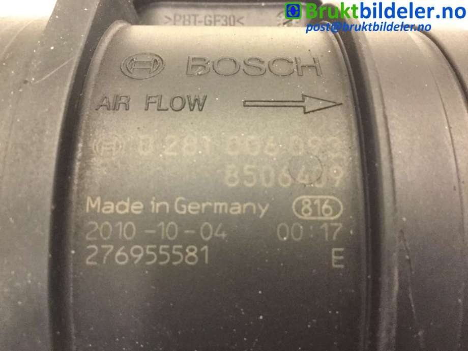 Luftmengde/luftmassemåler til BMW 3-Serie 2005-2011 (E90/E91/E92/E93) (E90/E91/E92/E93) (BMW|8506409|0 281 006 093|)
