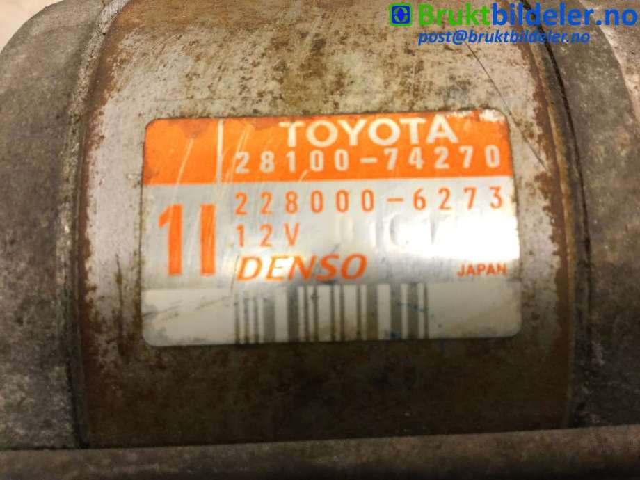 Starter til Toyota RAV4 2000-2006 (Type II)  (TOYOTA|28100-74270|228000-6273|)