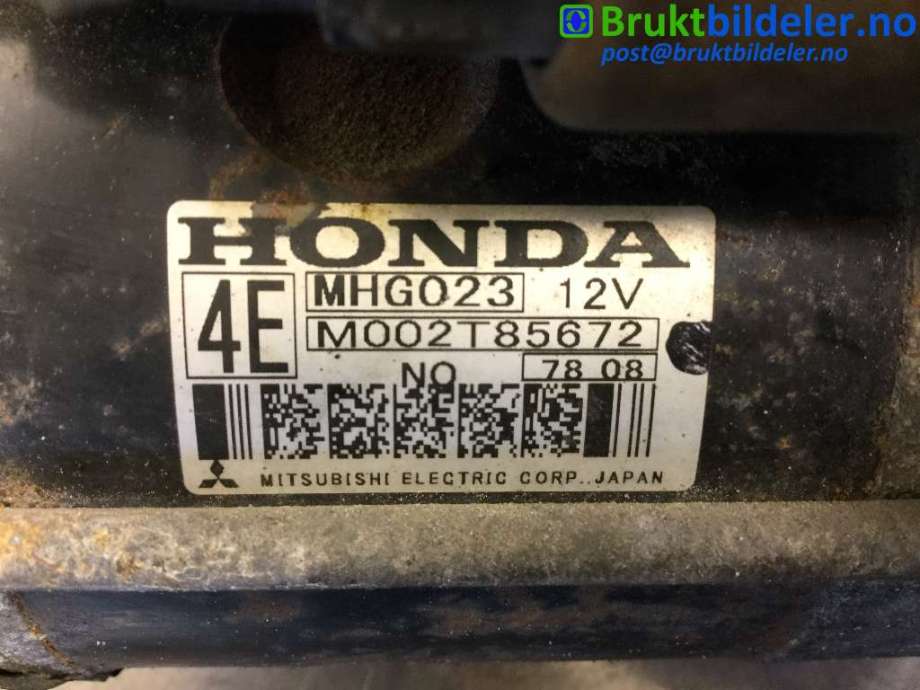 Starter diesel til Honda Accord 2003-2008 (Type VII) (HONDA|31200-RBD-E01|M002T85672|)