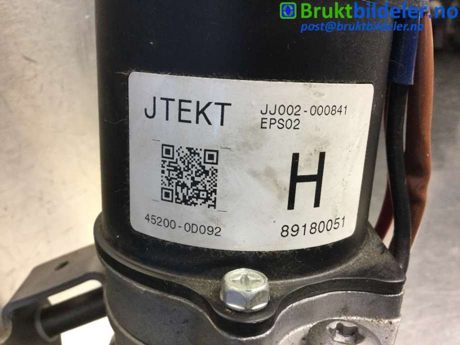 Rattaksel elektrisk servo til Toyota Yaris 2009-2011 (Type II, Fase 2) (TOYOTA|45200-0D092|JJ002-000841|)