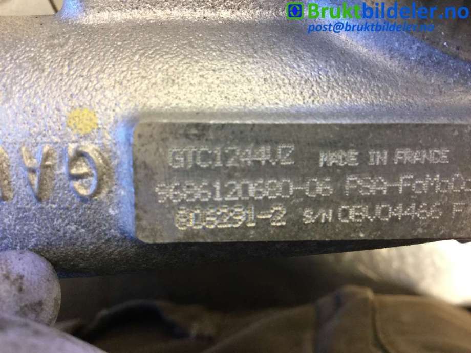 Turbo til Citroën C5 2008-2017 (Type II)  (CITROEN|9686120680|GTC1244VZ|)