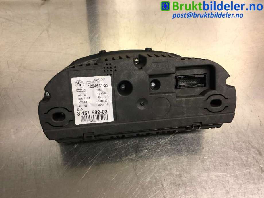 Instrumentpanel til BMW X3 2007-2010 (Fase 2) (E83) (E83) (BMW|3 451 582-03|1024631-22|)