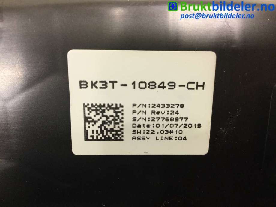 Instrumentpanel til Ford Transit Custom 2013-2023 (Type I)  (FORD|BK3T-10849-CH||2433278-24)