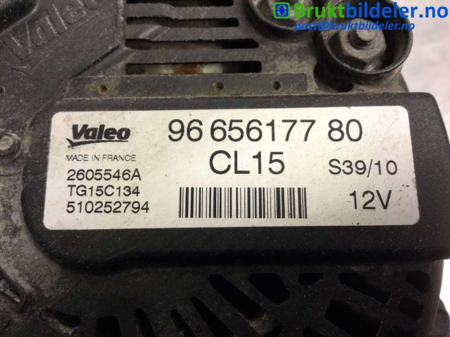 Dynamo til Citroën Jumpy 2007-2016 (Type II)  (CITROEN|9665617780|2605546A|TG15C134)