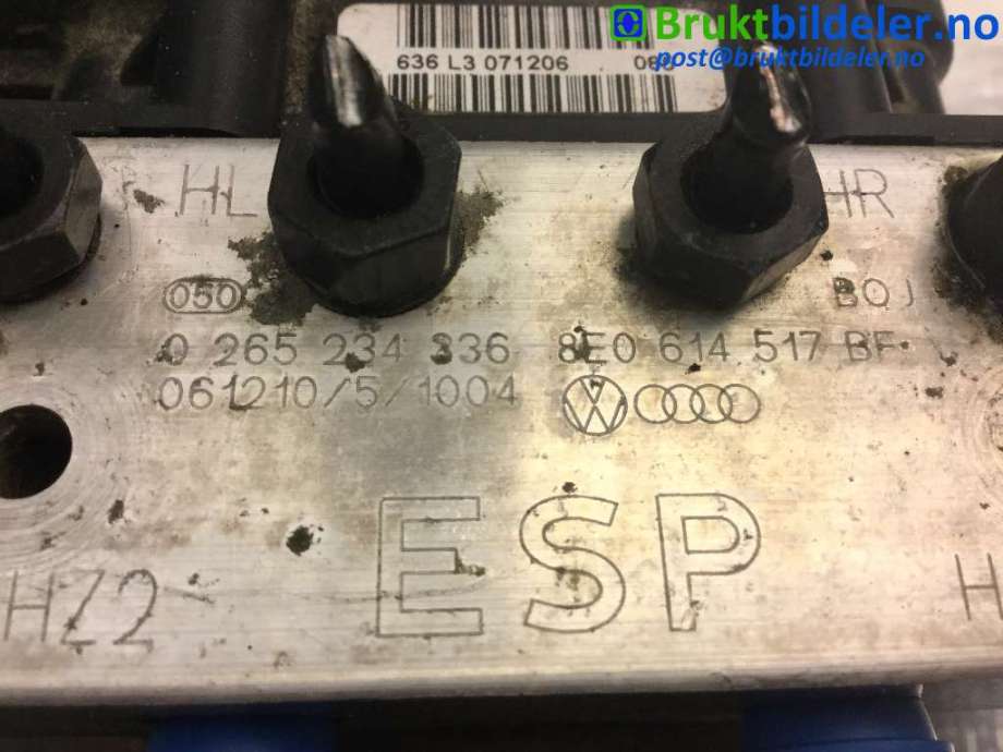 ABS sentral til Audi A4 2004-2008 (Type III) (B7) (B7) (AUDI|8E0 614 517 BF|0 265 234 336|8E0 910 517 H)
