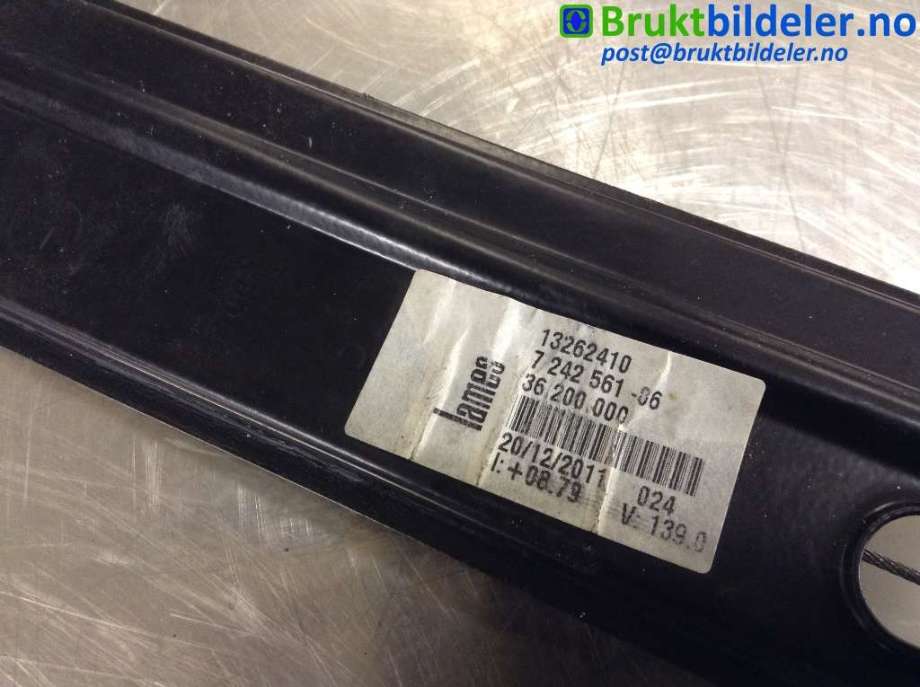 Ruteheis venstre foran til BMW 1-Serie 2011-2015 (Fase 1) (F20/F21) (F20/F21) (BMW|7 242 561-06|13262410|7 242 561-07)