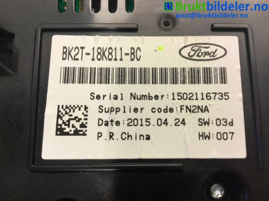 Bilstereo diverse til Ford Transit Custom 2013-2023 (Type I)  (FORD|BK2T-18K811-BC|)