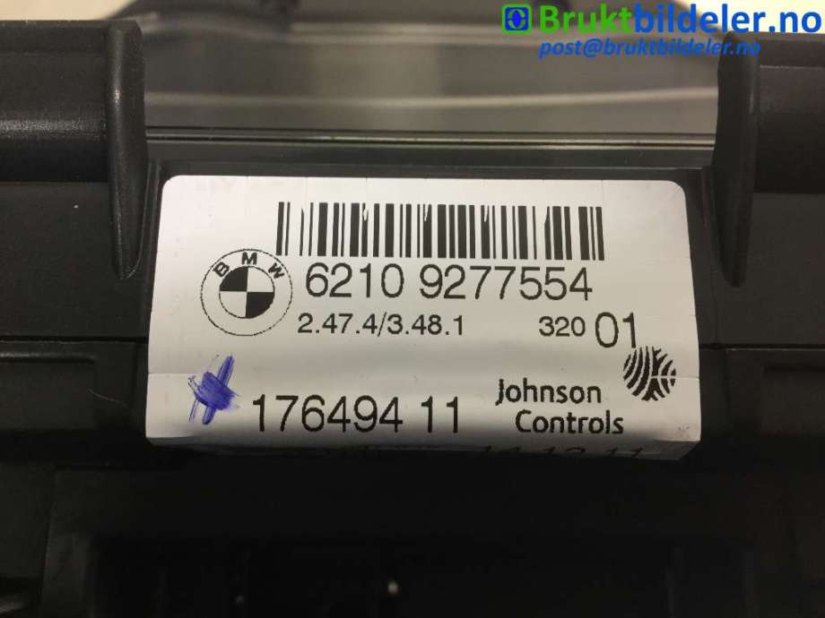 Instrumentpanel til BMW 1-Serie 2011-2015 (Fase 1) (F20/F21) (F20/F21) (BMW|6210 9 277 554||176494 11)