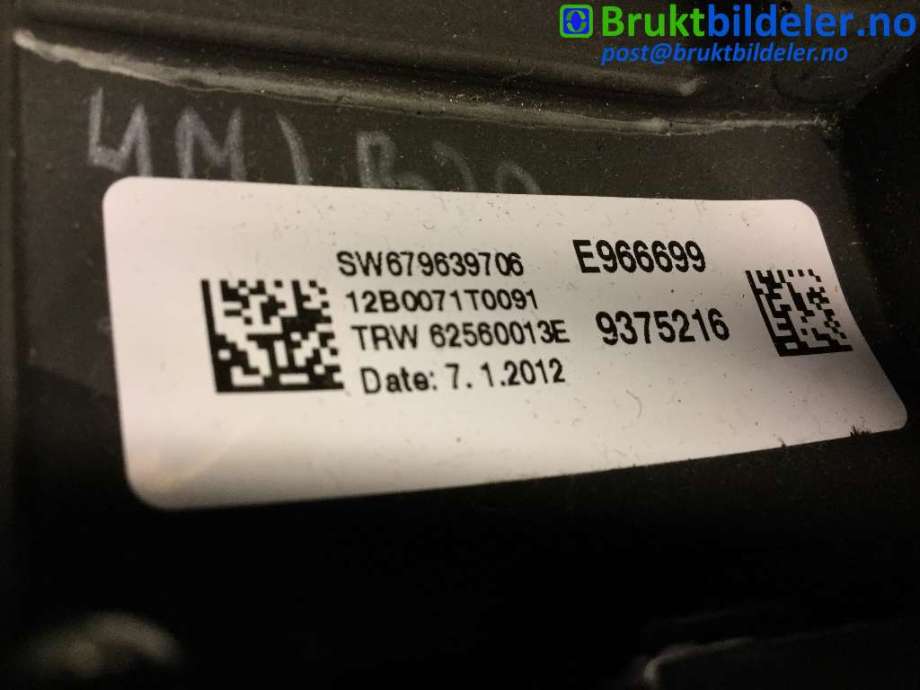 Ratt til BMW 1-Serie 2011-2015 (Fase 1) (F20/F21) (F20/F21) (BMW|SW 6 796 397-06|62560151D|62560013E)