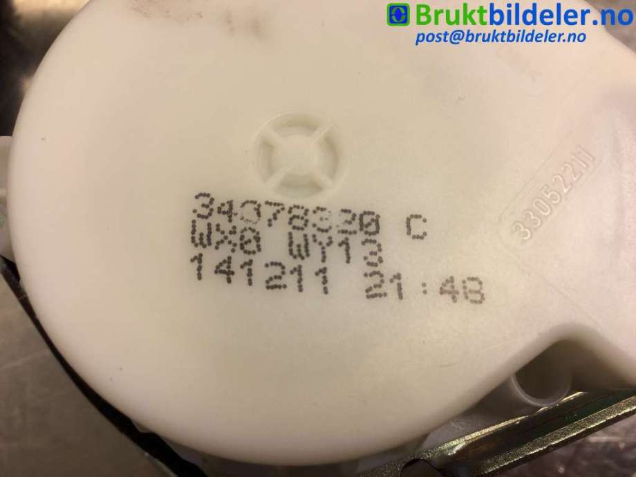 Sikkerhetsbelte foran venstre til BMW 1-Serie 2011-2015 (Fase 1) (F20/F21) (F20/F21) (BMW||34378320C)