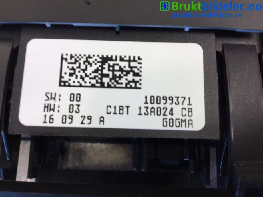 Bryter lys til Ford Fiesta 2013-2017 (Type VI, Fase 2) (FORD|C1BT-13A024-CB|10099371|)