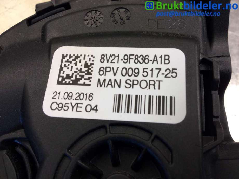 Pedal gass til Ford Fiesta 2013-2017 (Type VI, Fase 2) (FORD|8V2J-9F836-AB|6PV 009 517-25|8V21-9F836-A1B)