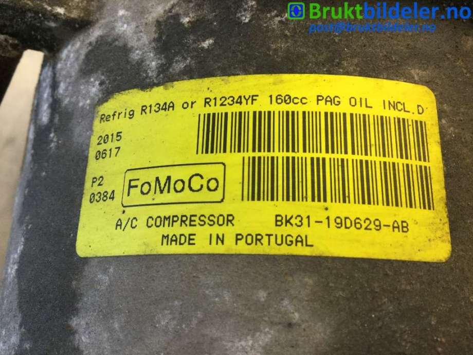 Aircondition kompressor til Ford Transit Custom 2013-2023 (Type I)  (FORD|BK21-19D629-AB|)