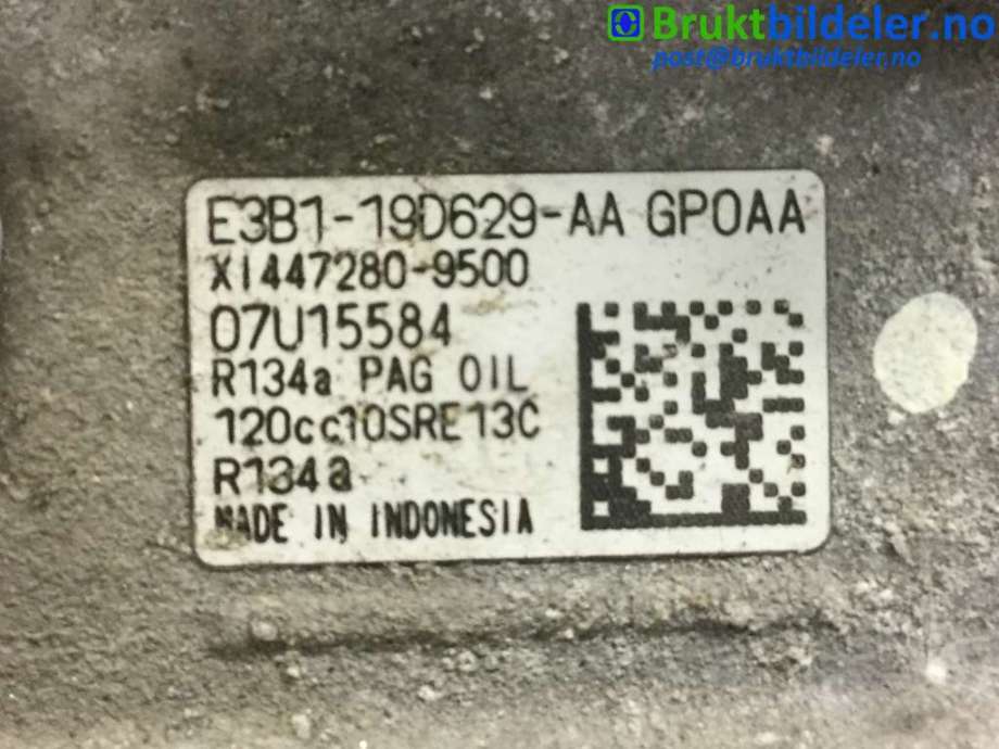 Aircondition kompressor til Ford Transit Courier 2018-2023 (Type I, Fase 2)  (FORD|E3B1-19D629-AA|XI447280-9500|)