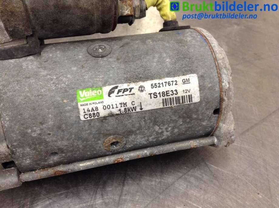 Starter diesel til Opel Combo C 2002-2011  (OPEL|55217672|TS18E33|)