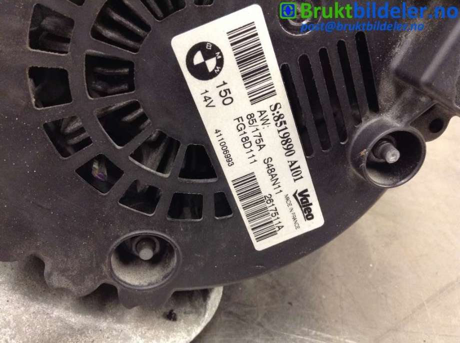 Dynamo til BMW 1-Serie 2011-2015 (Fase 1) (F20/F21) (F20/F21) (BMW|12 31 7 823 343|2617511A|)