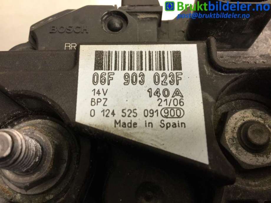 Dynamo til VW Passat 2005-2010 (B6) (B6) (VOLKSWAGEN|06F  903 023F|0 124 525 091|)