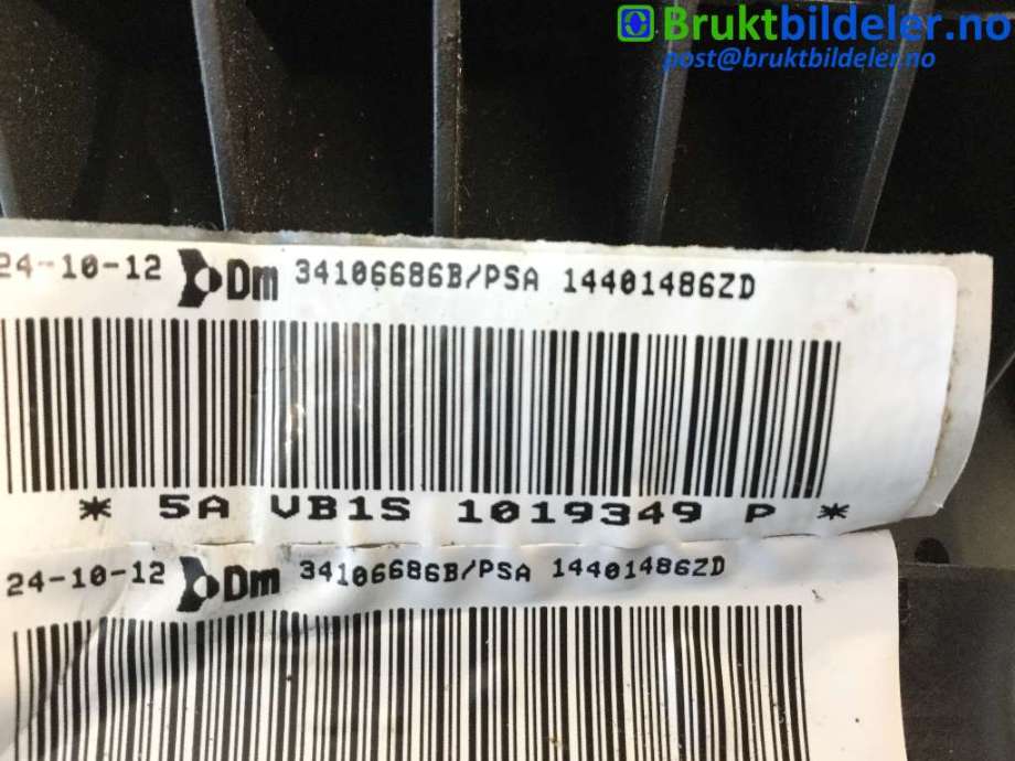 Airbag rattpute til Fiat Scudo 2007-2017 (Type II)  (FIAT|14 401 486 ZD|34106686B|)