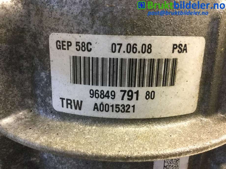 Servo pumpe elektrisk til Peugeot 308 2007-2011 (Type I, Fase 1)  (PEUGEOT|9684979180|A0015321|)