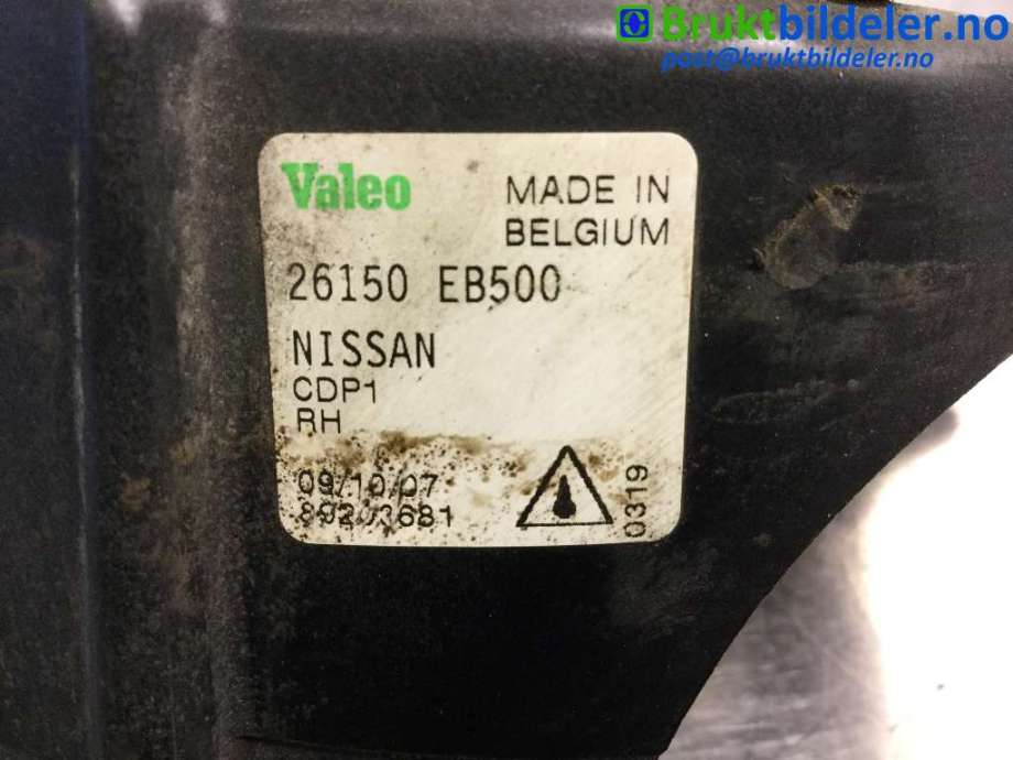 Tåkelykt høyre foran til Nissan Navara 2005-2010 (Fase 1) (D40) (D40) (NISSAN|26150EB500|)