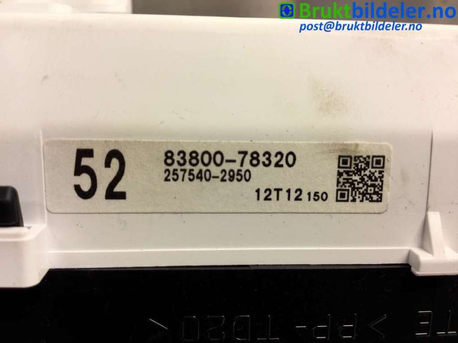 Instrumentpanel til Lexus NX 2014-2021 (Type I) (AZ10) (AZ10) (LEXUS|83800-78320|257540-2950|)