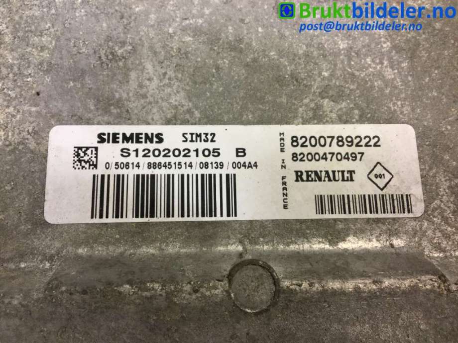 Styreenhet diverse til Renault Clio 2006-2009 (Type III, Fase 1) (RENAULT|8200789222|)