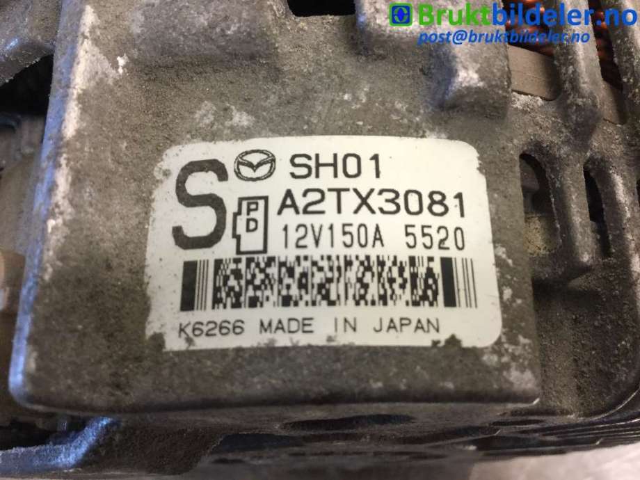 Dynamo til Mazda 3 2013-2016 (Type III, Fase 1)  (MAZDA|SH01|A2TX3081|)