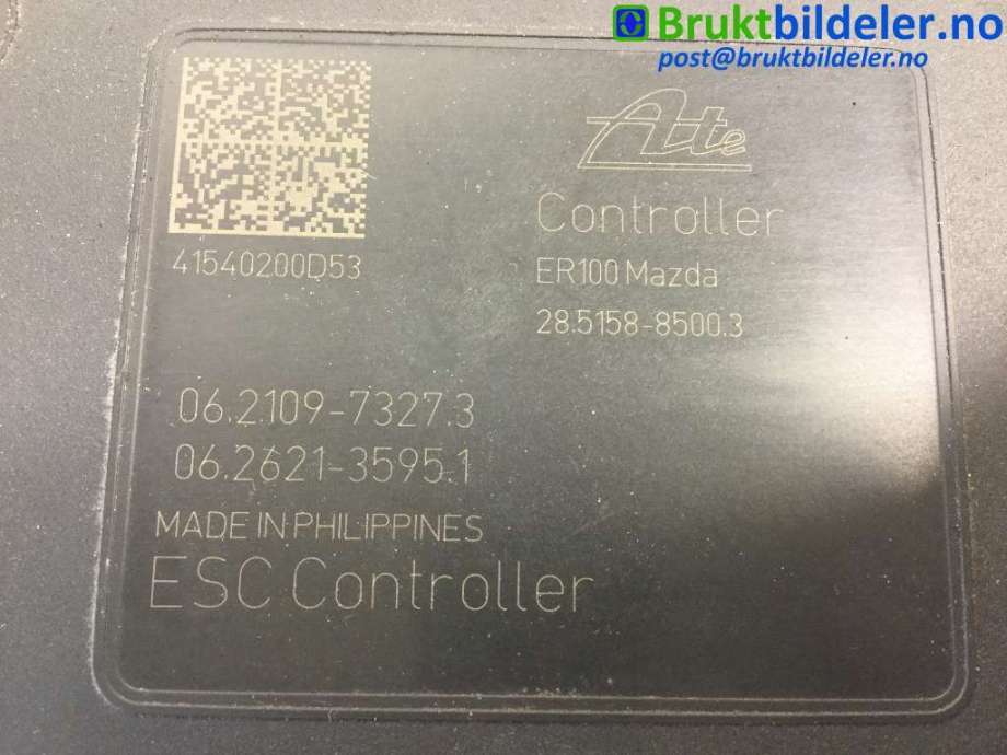 ABS sentral til Mazda 3 2013-2016 (Type III, Fase 1)  (MAZDA|BHR1 43 7A0 B|06.2109-7327.3|06.2621-3595.1)