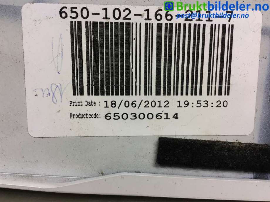 Spoiler bakluke til Volvo V40 2012-2019  (VOLVO|650300614||31253973-02)