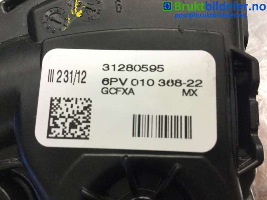 Pedal gass til Volvo V40 2012-2019  (VOLVO|31280595|6PV 010 368-22|)