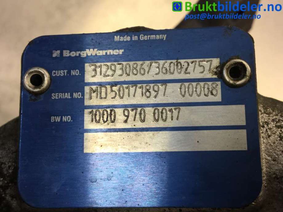 Turbo til Volvo XC60 2008-2013 (Type I, Fase 1)  (VOLVO|36002640|5316 970 0017|31293086)