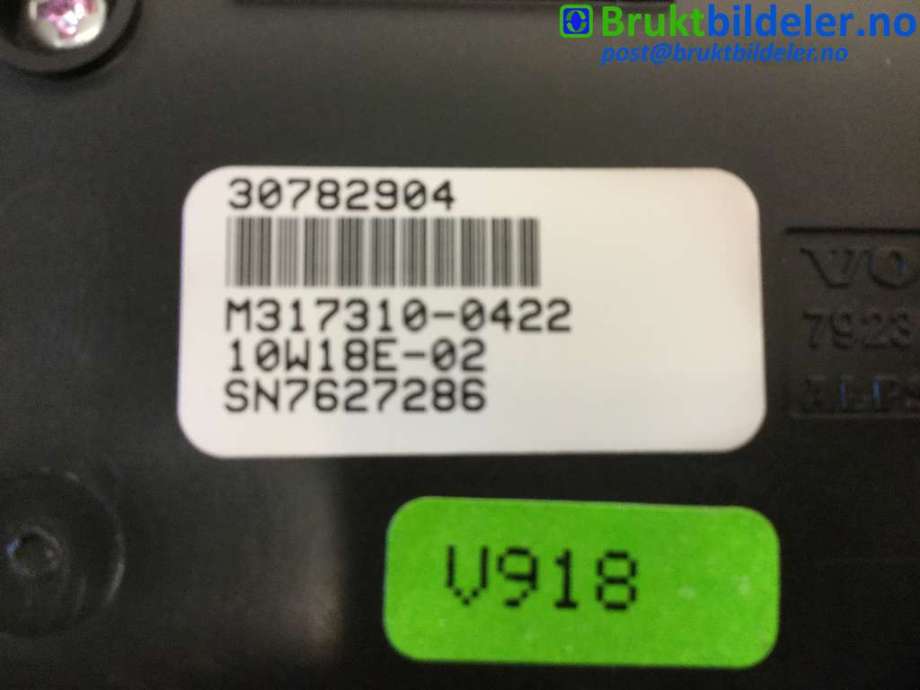 Varmeapparat betjening til Volvo XC60 2008-2013 (Type I, Fase 1)  (VOLVO|30782904|)