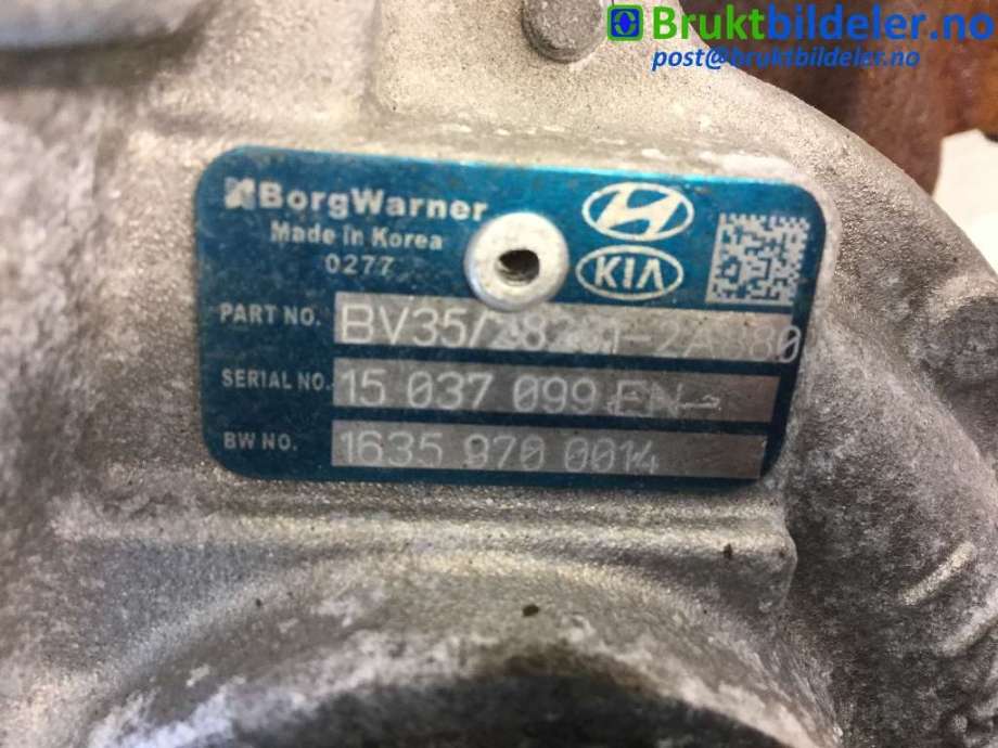 Turbo til Hyundai i30 2012-2017 (Type II)  (28201-2A880|1635 970 0014|)