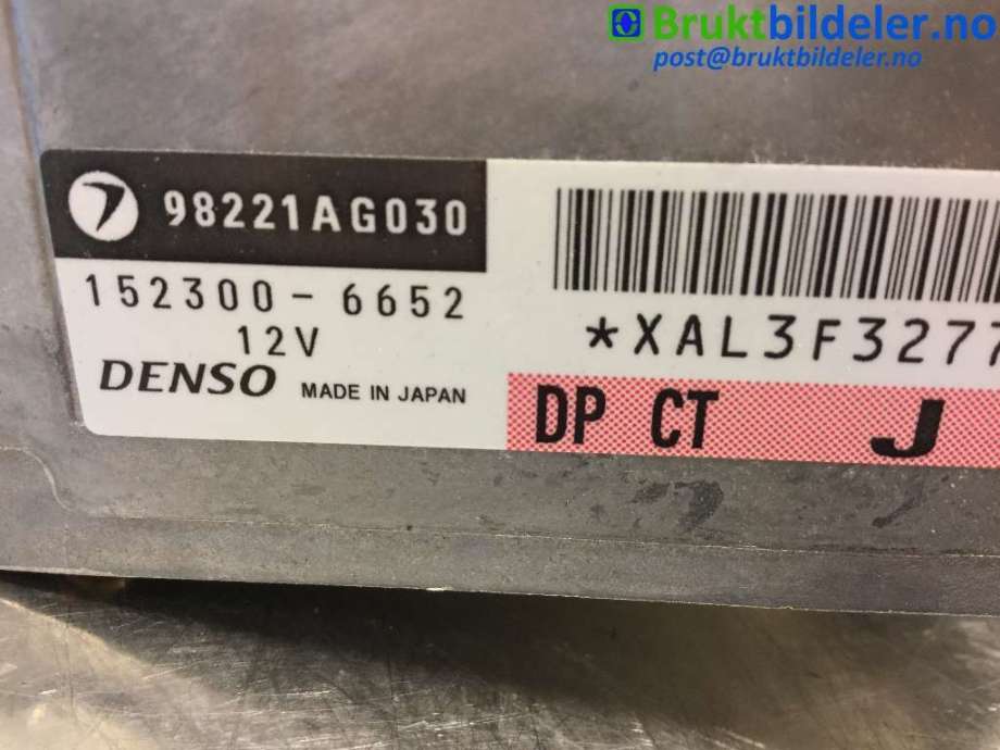 Airbag elektronikk til Subaru Legacy 2003-2007 (Type IV, Fase 1) (SUBARU|98221 AG030|152300-6652|)