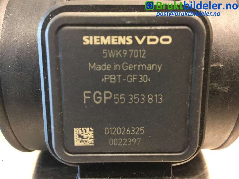 Luftmengde/luftmassemåler til Opel Vectra C 2005-2008 (Type II)  (OPEL|55353813|5WK97012|)