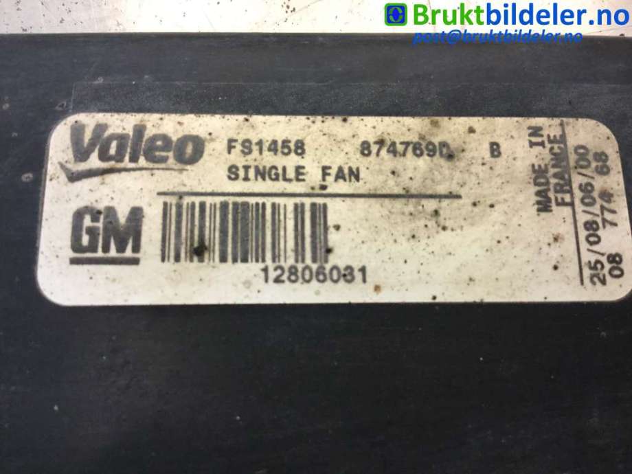 Kjølevifte til Opel Vectra C 2005-2008 (Type II)  (OPEL|09202822|869230H-L|12806031)